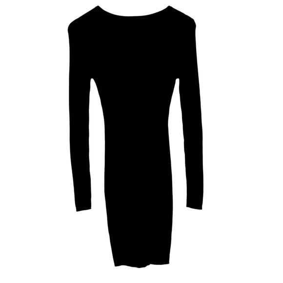 DEREK HEART Lace Up Rib Knit Bodycon Dress Size M Goth Edgy Moto Biker Grunge - Picture 5 of 11